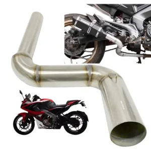 Stainless Steel Exhaust Bendpipe Bajaj Pulsar NS 200 160 125 Pulsar RS 200 Dominar 400 Muffler Mid Bend Pipe Indian