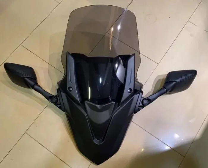 Burgman Street 125 Forza Kit Smoke Visor With Carbon Dip Nose Mirror Without Indicator Light Carbon Textured Imported Premium Quality