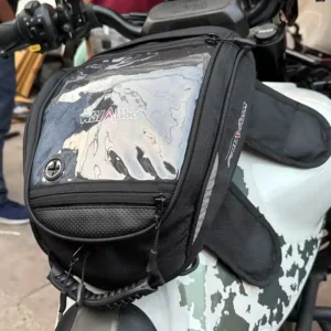 Magnetic Motorcycle Tank Bag 5L – Universal Fit for Metal Tanks, Ideal for Daily Commute, with Free Outer Rain/Dust Cover