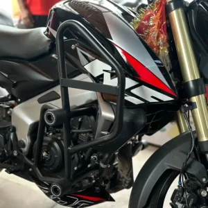Bajaj Pulsar NS 400Z Crashguard with Heavy Nylon Sliders Dual Slider Full Tank Protection Guard