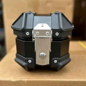 MT Racing 5L Motorcycle Top Case, Aluminum Alloy Rear Top Case 5L Universal Motorbike Luggage Carrier Box, Trunk Tour Tail Box for Helmet, Raincoat, Gloves, Clothes