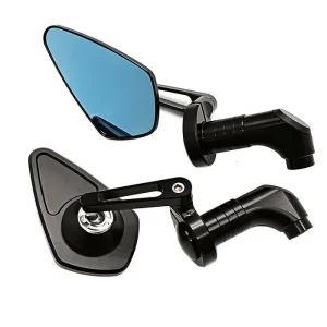 Side Mirrors Handle Yoke Triangle Mirror Universal Handle Rear View Anti Glare Heavy Aluminium Alloy