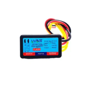 HJG Universal Motorcycle Hazard Flasher Relay – 22 Mode Turn Signal Indicator Light Controller for All Bike Models