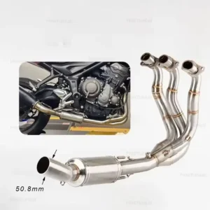 Triumph Daytona 660 2021-2025 Exhaust Header Muffler Pipe 51MM Slip-On Full System Bendpipe Trident 660