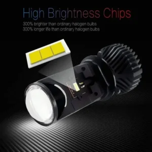 LIU HJG original projector lens led bulb 45W Lamp H4 LED Mini Projector Lens with Fan for Bike