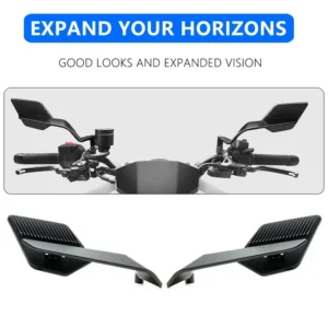 Aero Stealth Big Side Rear View Mirrors For Kawasaki Z500 Z900 Z800 Z750 Z650 Z400 Z300 Z250