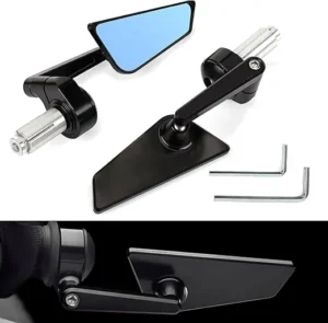 Motorcycle Bar End Mirrors Universal 7/8" 22mm Handlebar Mirror CNC Cut Edge Rear View Mirror