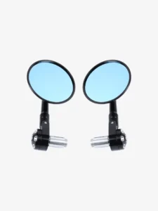 CNC Aluminium Round Bar End Rearview Mirrors Universal Fit