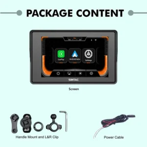 Simtac 5 Inch motorcycle GPS CarPlay & Android Auto system – M2T with TPMS