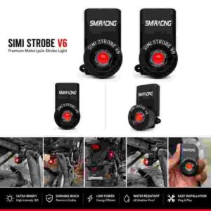 Universal Motorcycle LED Strobe Light V6.0 Simi Racing (RED)